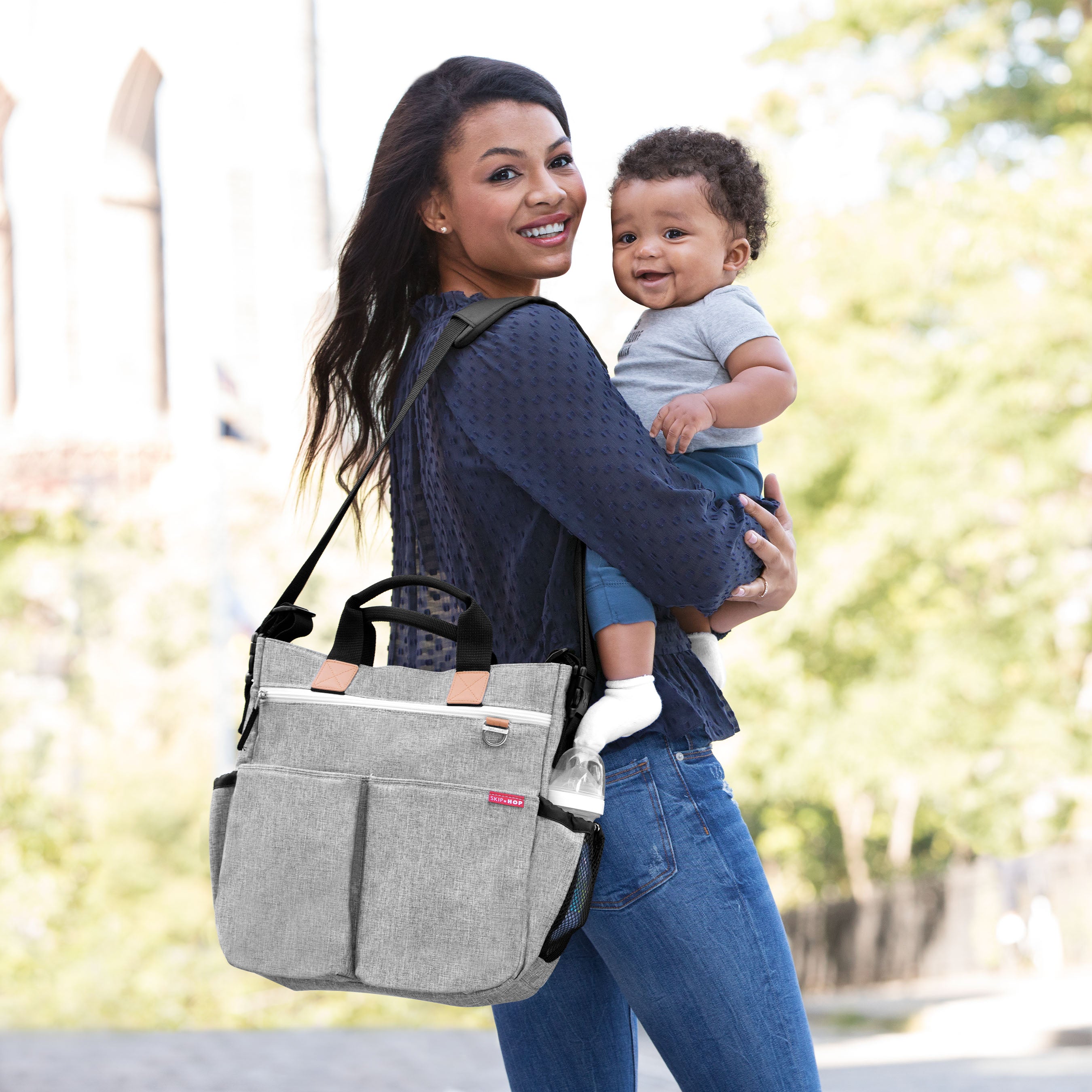 Skip Hop Duo Signature  Diaper Bags- Grey Melange