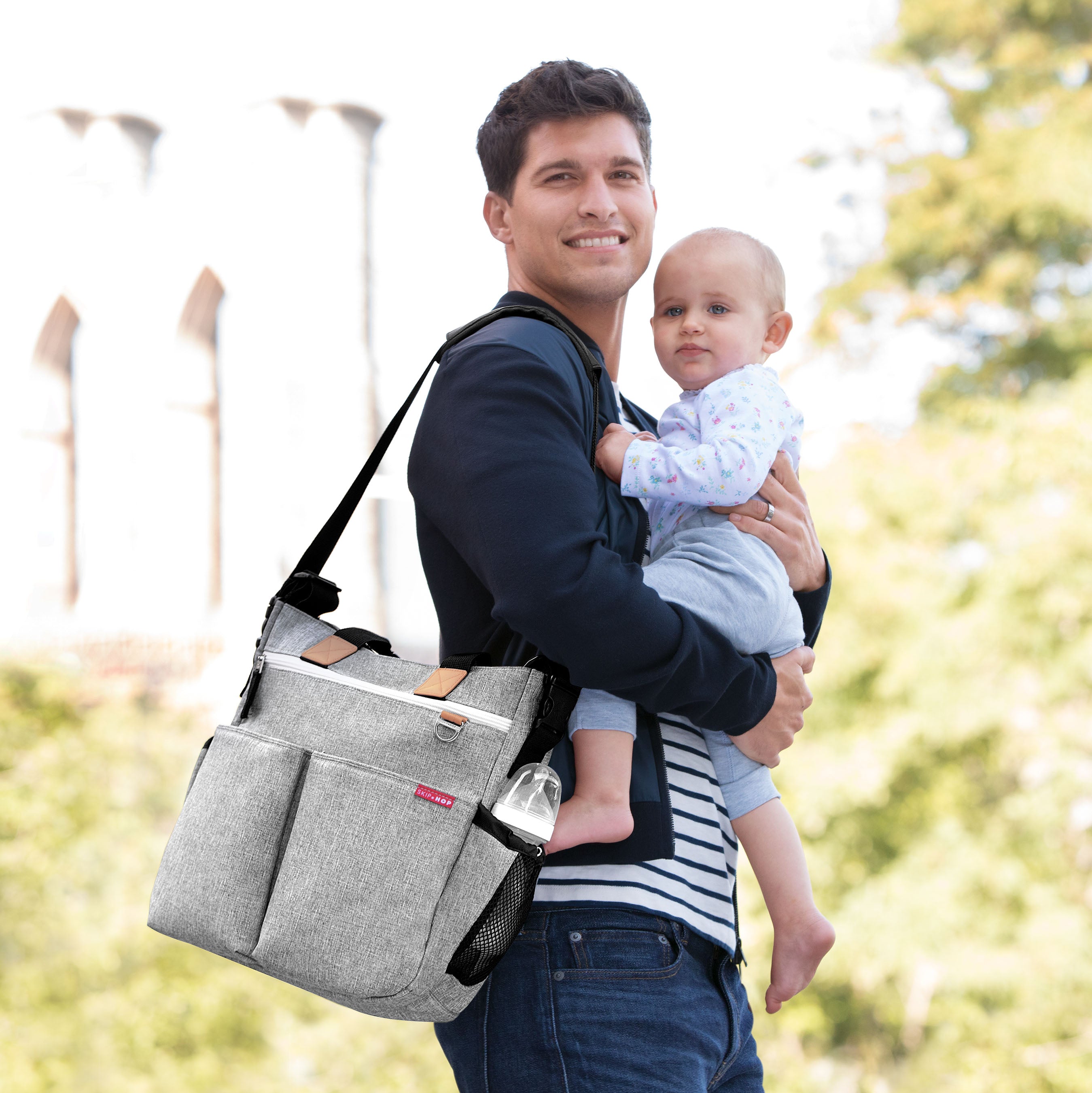 Skip Hop Duo Signature  Diaper Bags- Grey Melange
