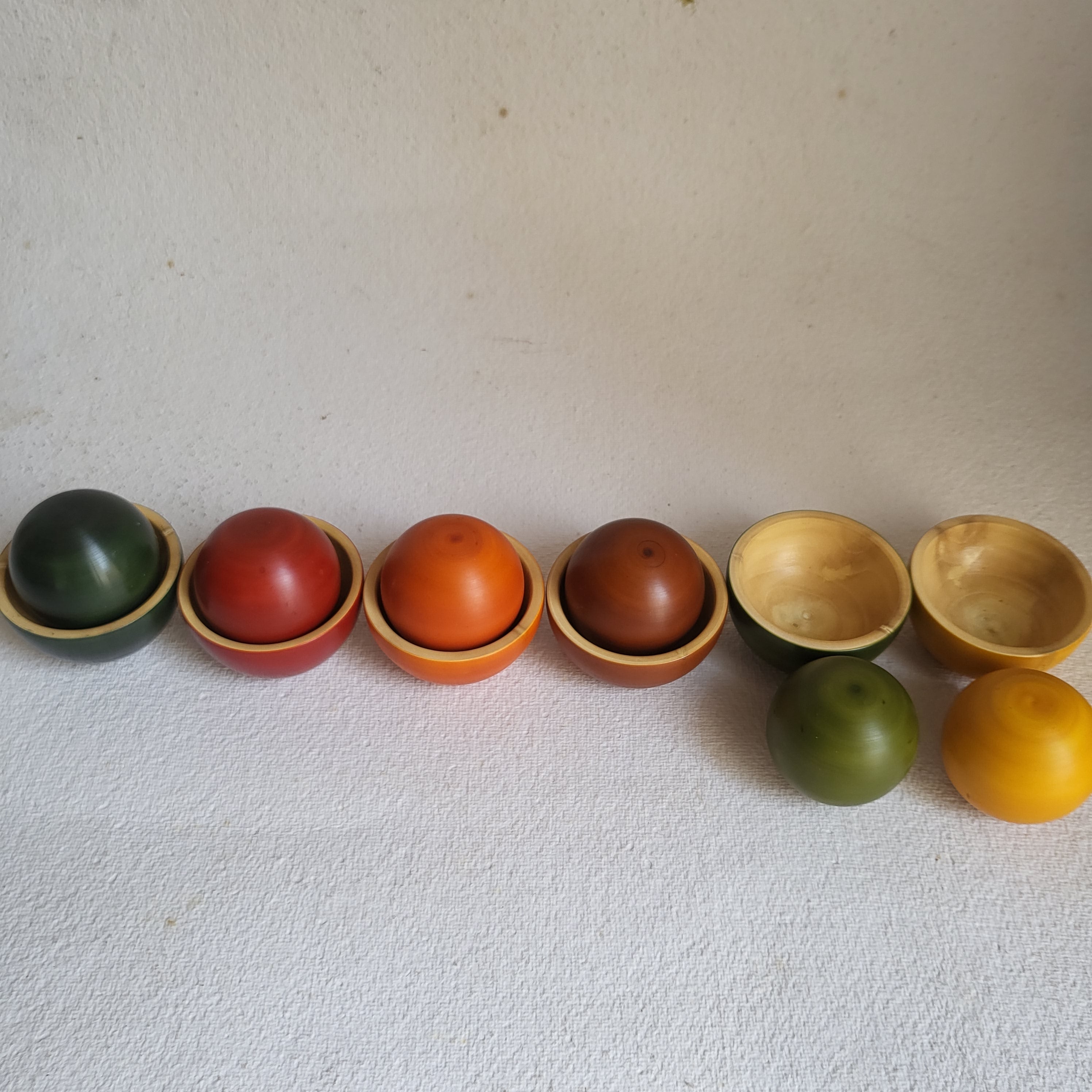 Gulab Tribe Handcrafted Wooden Bowls & Balls Sorter