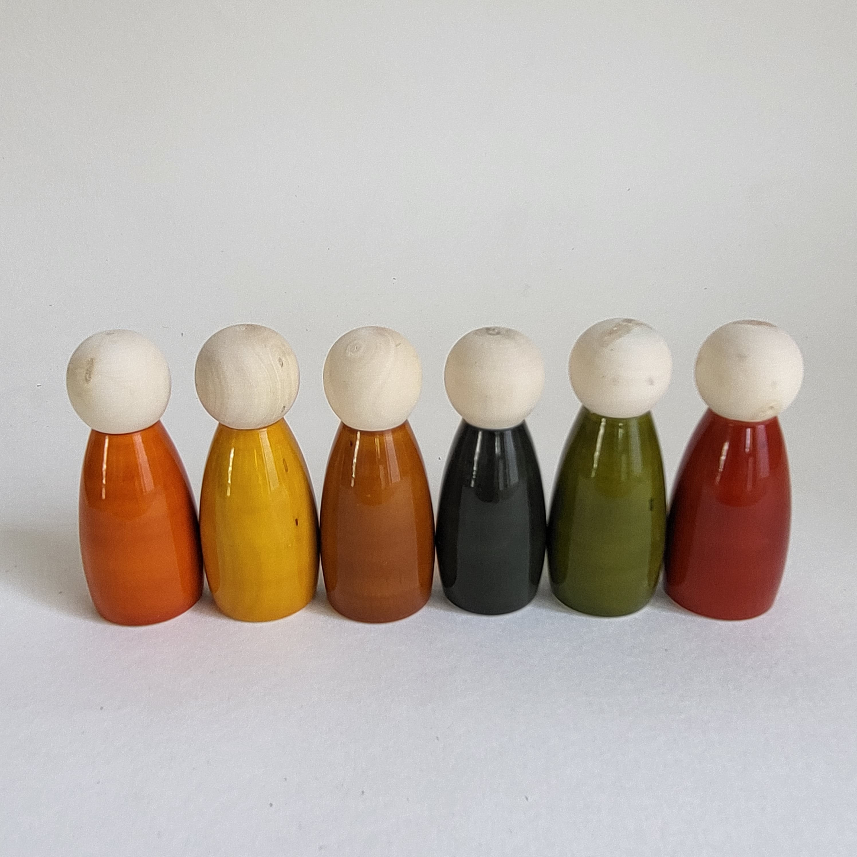 Gulab Tribe Handcrafted Wooden Coloured Peg Dolls