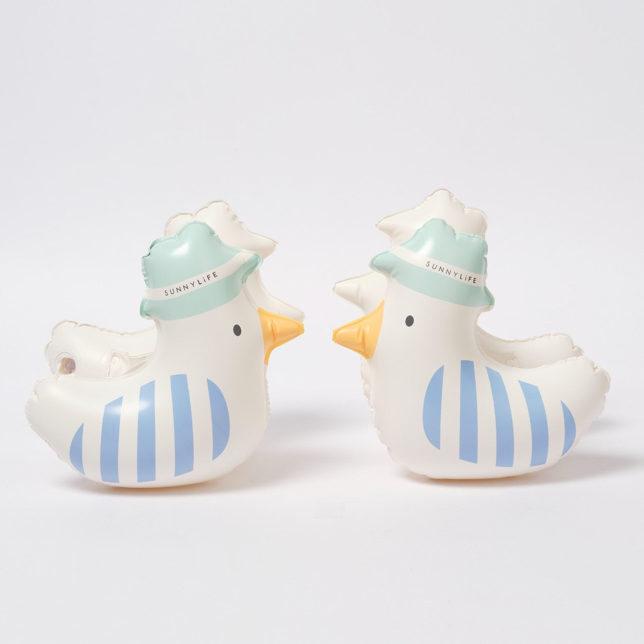 SUNNYLIFE Kids Inflatable Arm Bands Sid the Seagull Blue Stripe