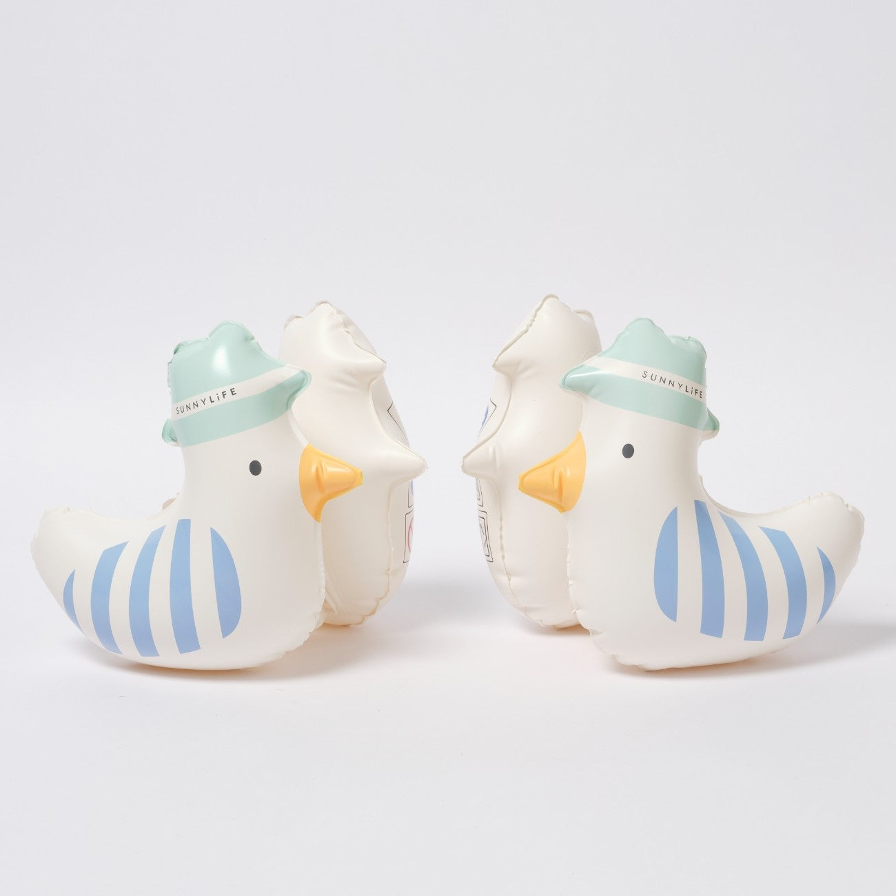 SUNNYLIFE Kids Inflatable Arm Bands Sid the Seagull Blue Stripe