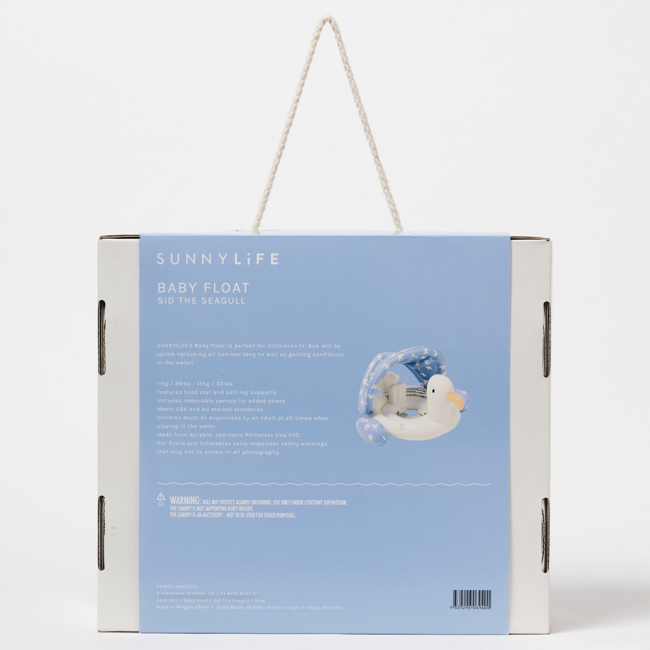 SUNNYLIFE Baby Float Sid the Seagull Blue