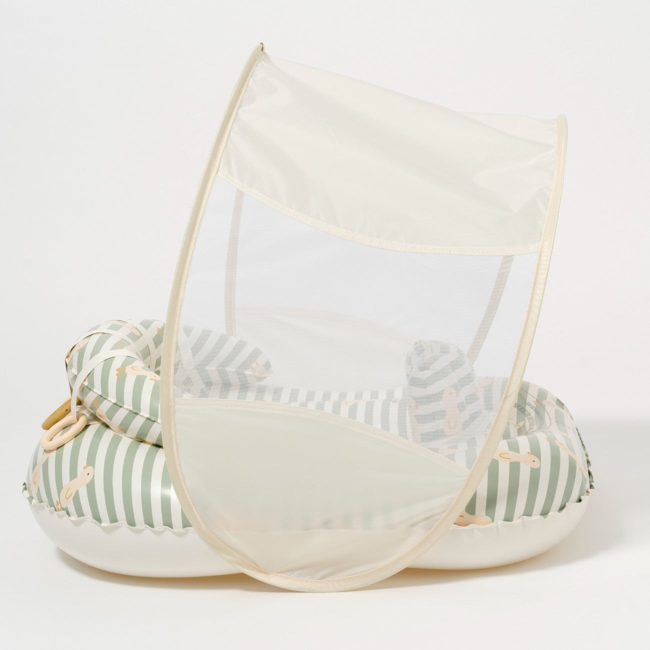 SUNNYLIFE Interactive Baby Float Duck Sage Stripe