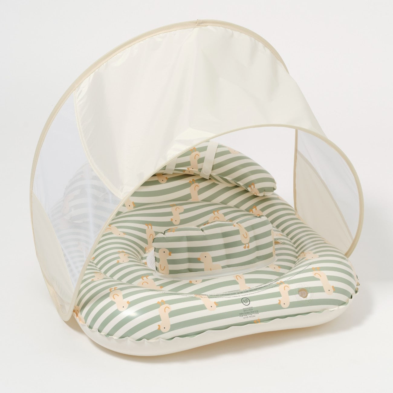 SUNNYLIFE Interactive Baby Float Duck Sage Stripe