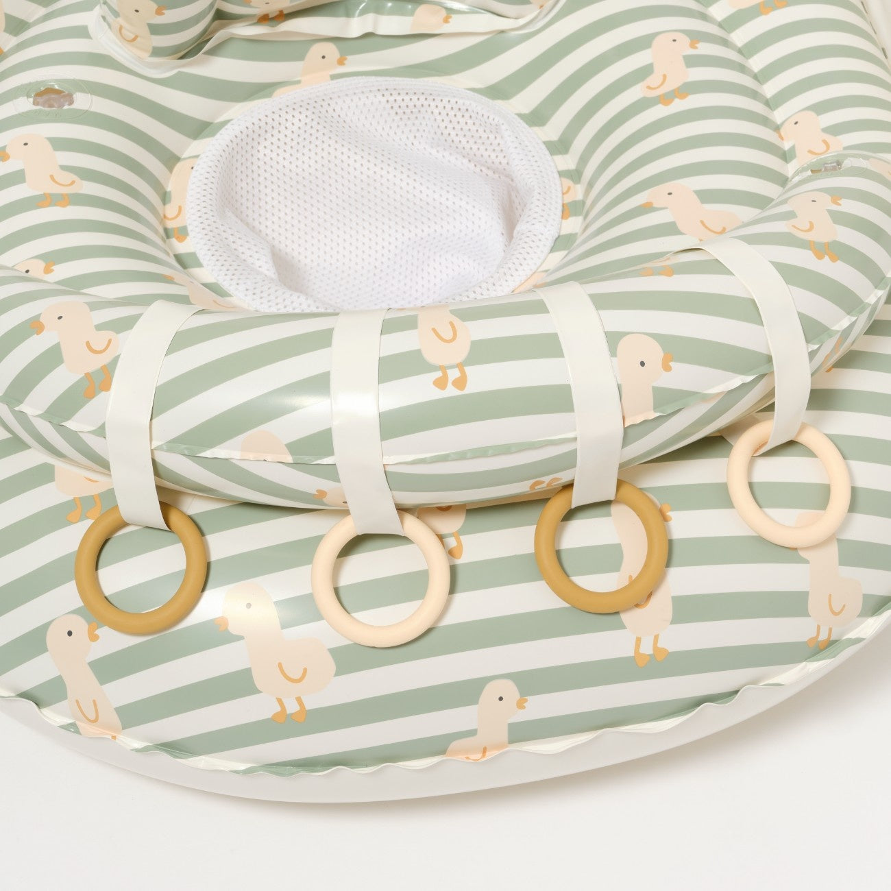 SUNNYLIFE Interactive Baby Float Duck Sage Stripe