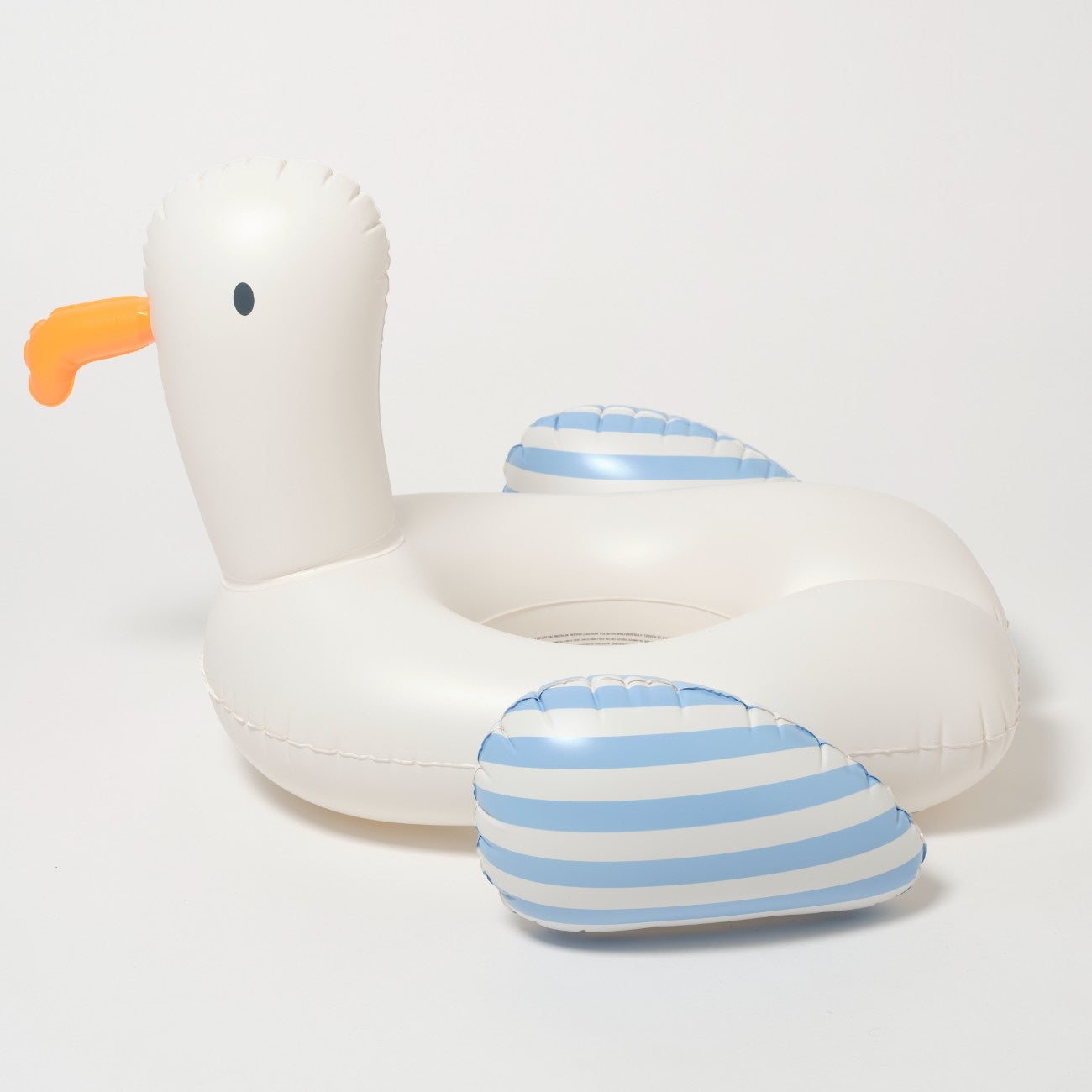 SUNNYLIFE Kids Tube Pool Ring Sid the Seagull Blue Stripe