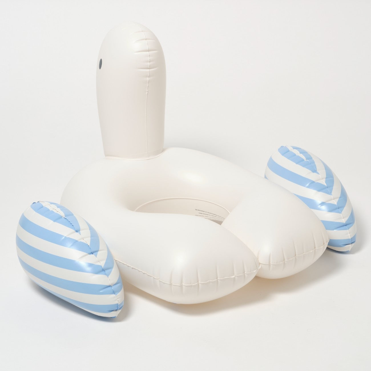 SUNNYLIFE Kids Tube Pool Ring Sid the Seagull Blue Stripe