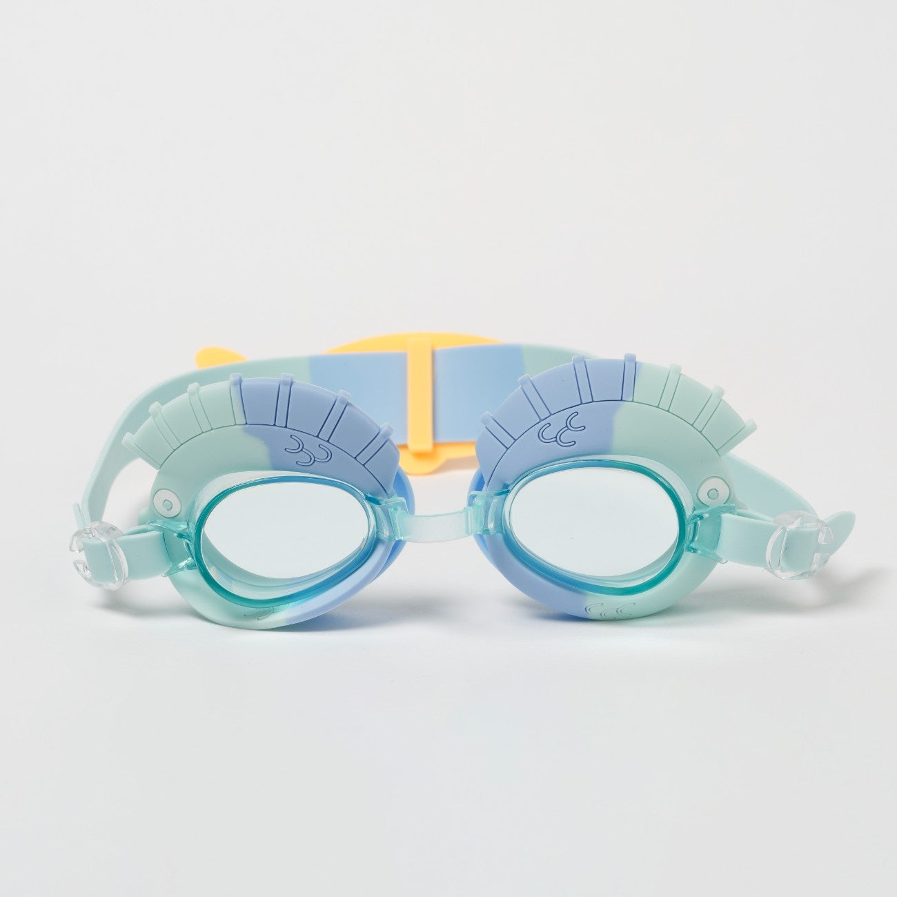 SUNNYLIFE Kids Swim Goggles Finn the Fish Aqua Blue
