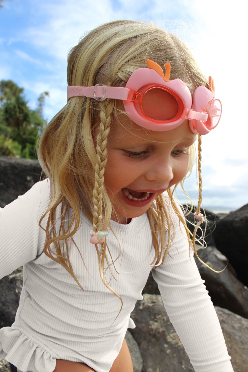 SUNNYLIFE Kids Swim Goggles Cotton Candy Cherry