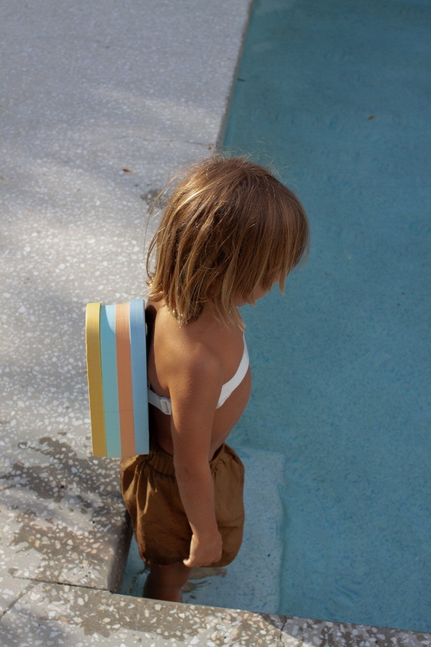 SUNNYLIFE Bubble Back Float Sid the Seagull Mustard Stripe