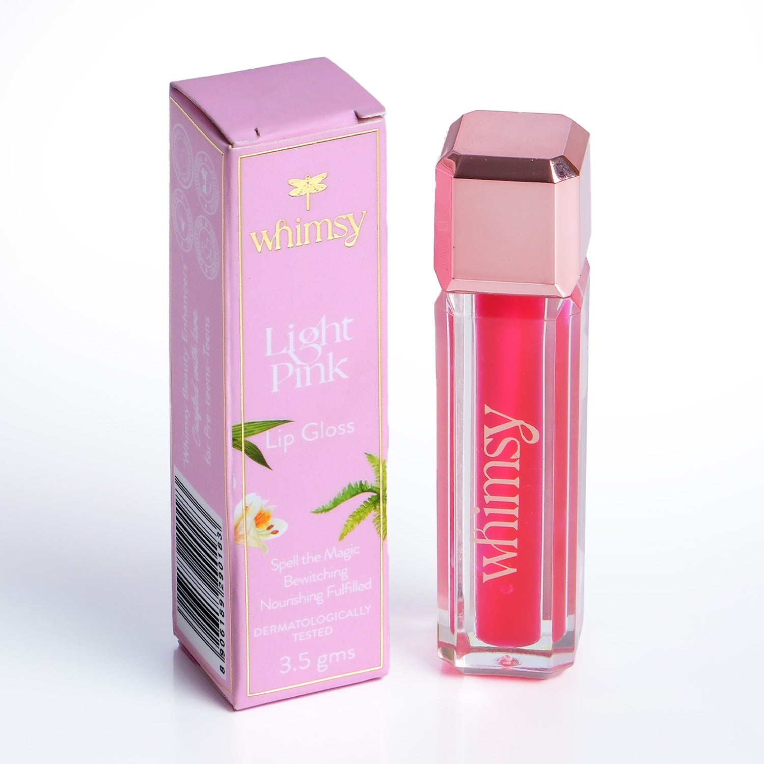 Whimsy Beauty Natural, Organic Lip Gloss for Kids & Teens (Baby Pink) - 3.5 g