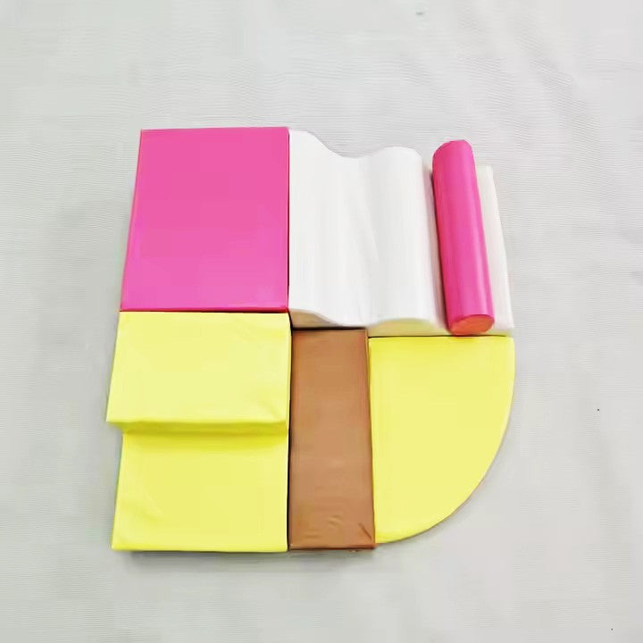 Oplus 6-piece Fun and versatile Soft Play Set for Kids - Pink and yellow color