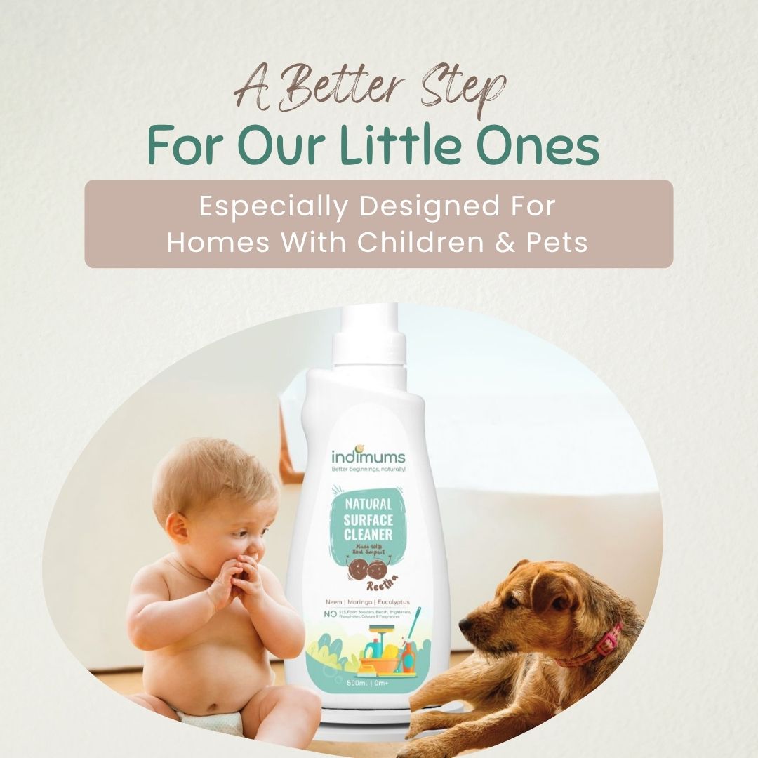 Indimums Reetha, Moringa & Eucalyptus Pet Safe Surface & Floor Cleaner 500 ML