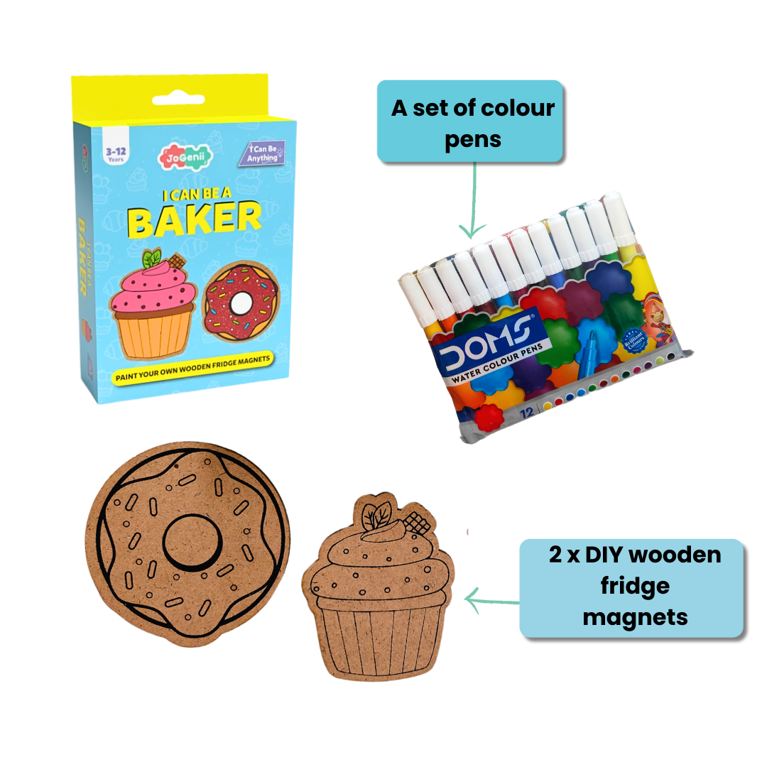 JoGenii I Can Be a Baker- JoGenii's Mini DIY Kit Return Gift, Travel Friendly (Pack of 10)