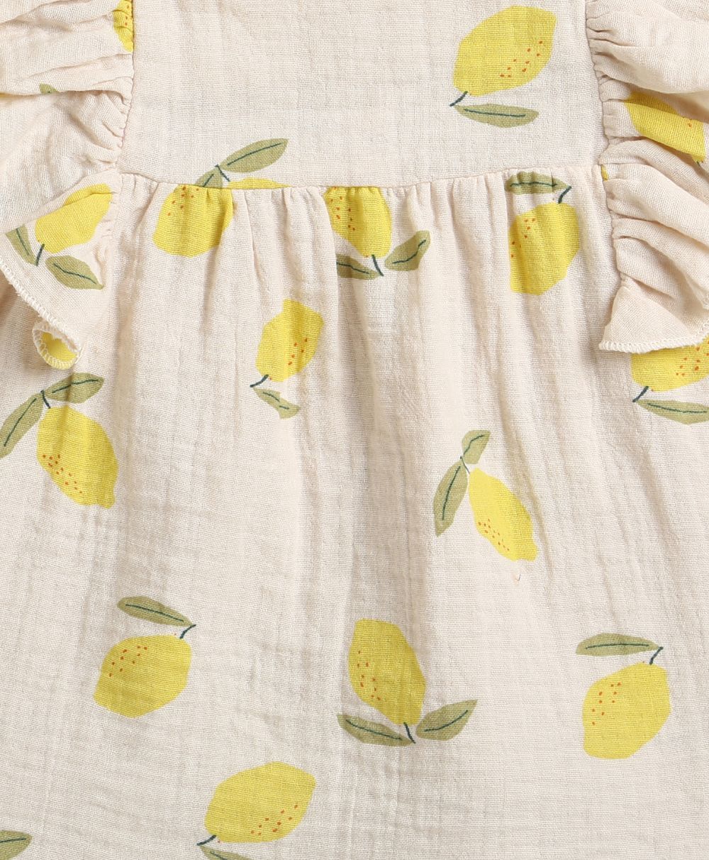 Sweetlime By AS Lemon Print Ruffle Organic Cotton Co-ord Set