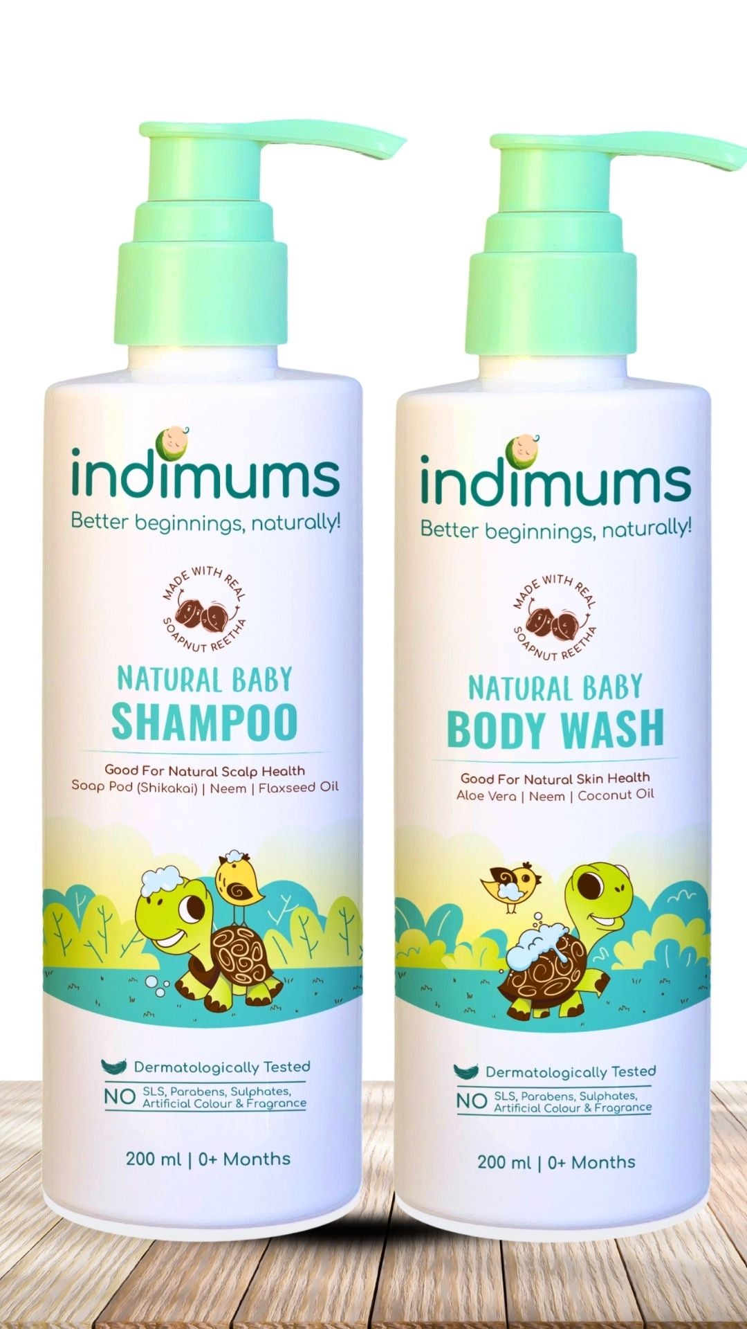 Indimums Baby Skin & Hair Care Combo | 2X 200ML