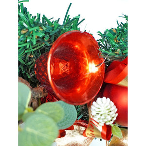 21 inches Dark Green Wooden Pinecone Bells & heavy fillers Artificial Christmas wreath for Door Wall & Christmas Décor - Christmas