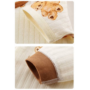 21 pcs Brown Cream Lovely Bear Newborn Baby Girl/ Boy Gift Box , all season wear Hamper, (0 - 12 months) - Baby Gifting