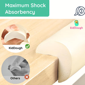 KidDough Baby Proofing, 2 Meter Furniture Edge and Corner Guards, White - The Mom Store