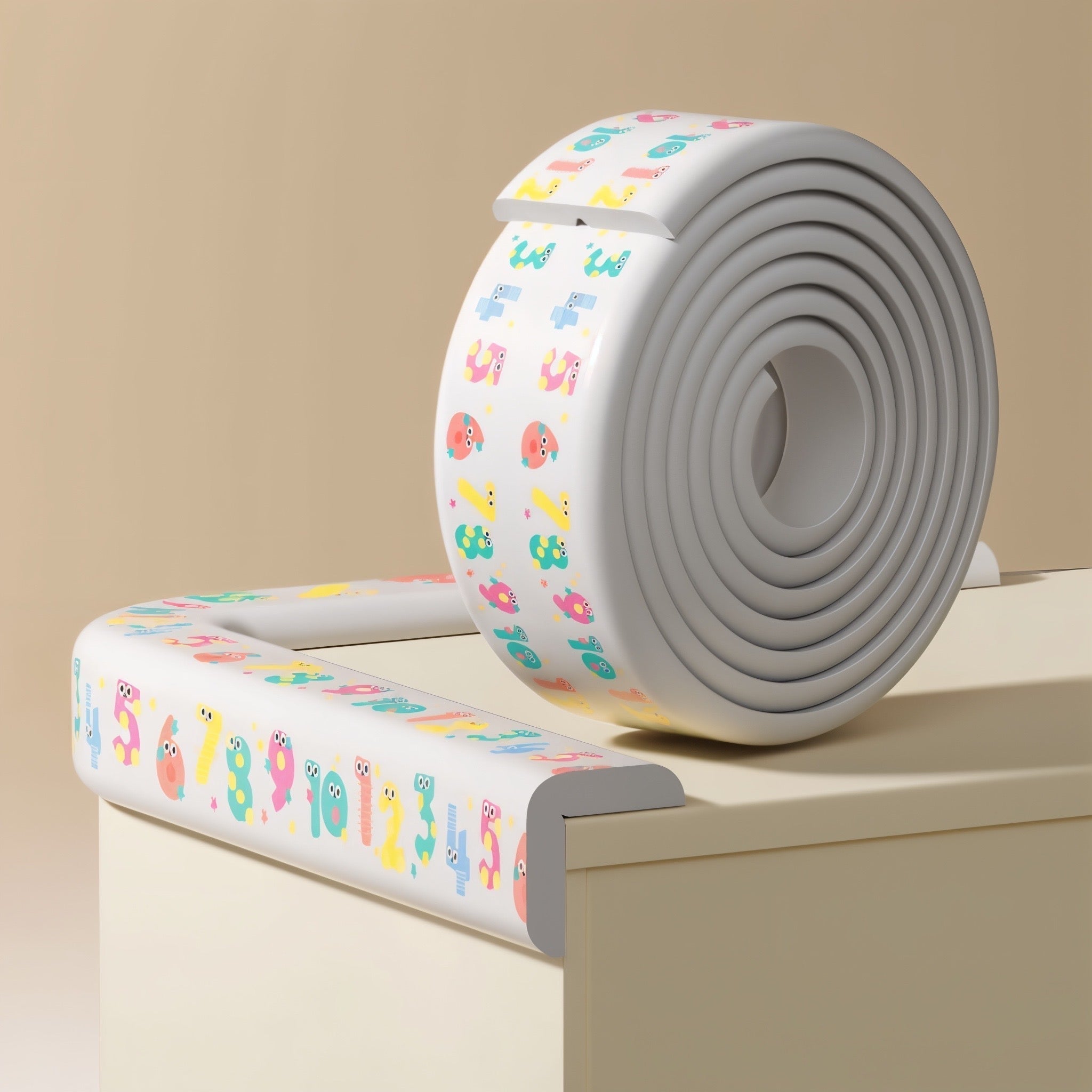 KidDough Baby Proofing 2 Meter Printed Flat Edge Protectors (Numbers)