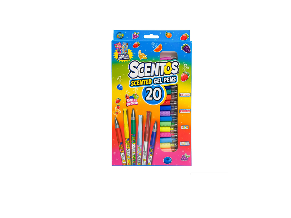 Scentos Scented Gels Pens Pack Of 20 (2 Sticker Sheets )