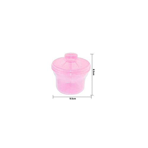 Safe-O-Kid- Portable Milk Powder Food Storage Box for Baby- Pink (Pack of 2)