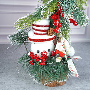 22 inches Snowman with Xmas Tree Christmas Table Décor and Christmas Gift for Kids & Adults - Christmas