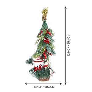 22 inches Snowman with Xmas Tree Christmas Table Décor and Christmas Gift for Kids & Adults - Christmas