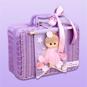 23 pcs Fairy Bow Newborn Baby Girl Gift Box set, All Season Wear Hamper with luxury designed Storage Cane Basket (0 - 12 months) - Baby Gifting