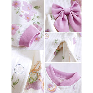 23 pcs Fairy Bow Newborn Baby Girl Gift Box set, All Season Wear Hamper with luxury designed Storage Cane Basket (0 - 12 months) - Baby Gifting