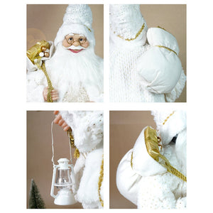 24 inches/2feet Gold Dotted and Stripes Santa,Christmas Home and Table Décor - 24 inch Christmas