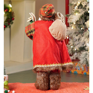 24 inches/2feet Red Checks Santa ,Christmas Home and Table Décor - 24 inch Christmas
