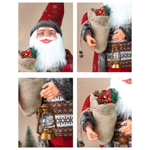 24 inches/2feet Red dark brown cardigan Dot Cardigan Santa,Christmas Home and Table Décor - 24 inch Christmas
