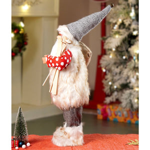 24 inches/2feet Red Polka Dot Cardigan Santa, Christmas Home and Table Décor - 24 inch Christmas