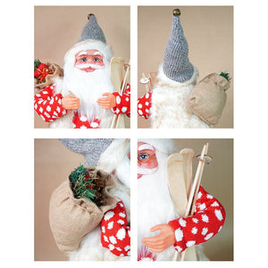 24 inches/2feet Red Polka Dot Cardigan Santa, Christmas Home and Table Décor - 24 inch Christmas