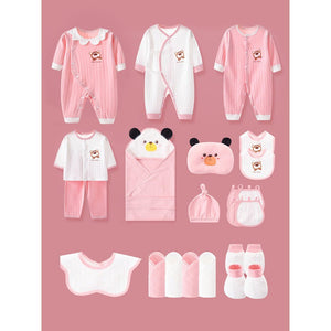 24 pcs Pink Scallop Mini Suitcase style Newborn Hamper for Baby Boy/Baby Girl. 0-6 months - Little Surprise Box24 pcs Pink Scallop Mini Suitcase style Newborn Hamper for Baby Boy/Baby Girl. 0-6 months
