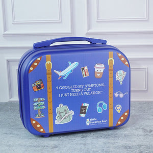24pcs Blue & White Star Eye Newborn Baby Girl/Baby Boy Gift Hamper with Travel Suitcase, 0 - 12 months - Baby Gifting