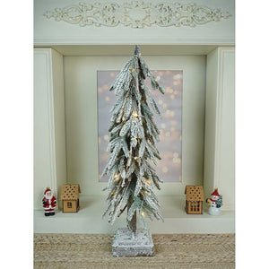 2.5 feet Frosty Downward Branches, Table Top Christmas Tree with Battery operated lights - Christmas