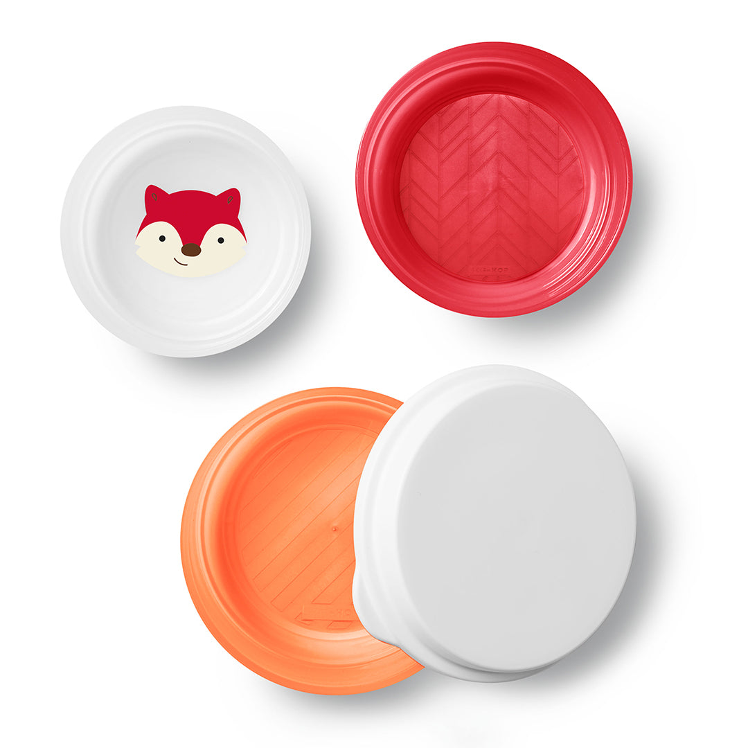 Skip Hop Zoo Smart Serve Non-Slip Bowls- Fox