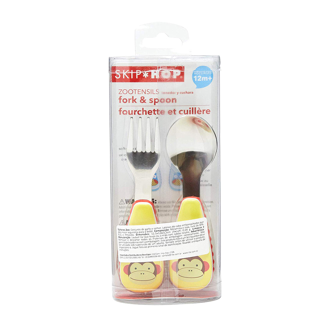 Skip Hop Zoo Utensils Fork & Spoon - Monkey