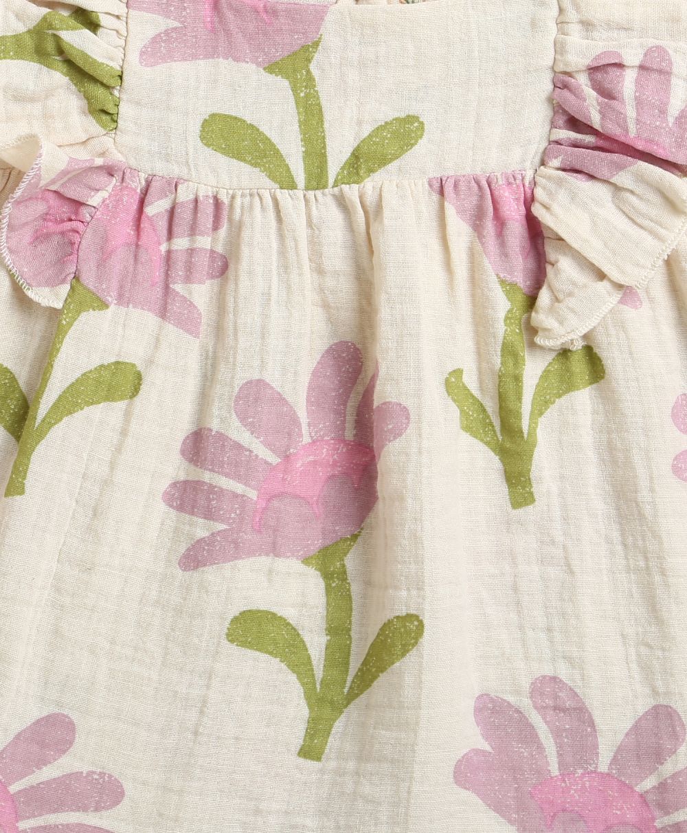 Sweetlime By AS Daisy Print Ruffle Organic Cotton Co-ord Set.