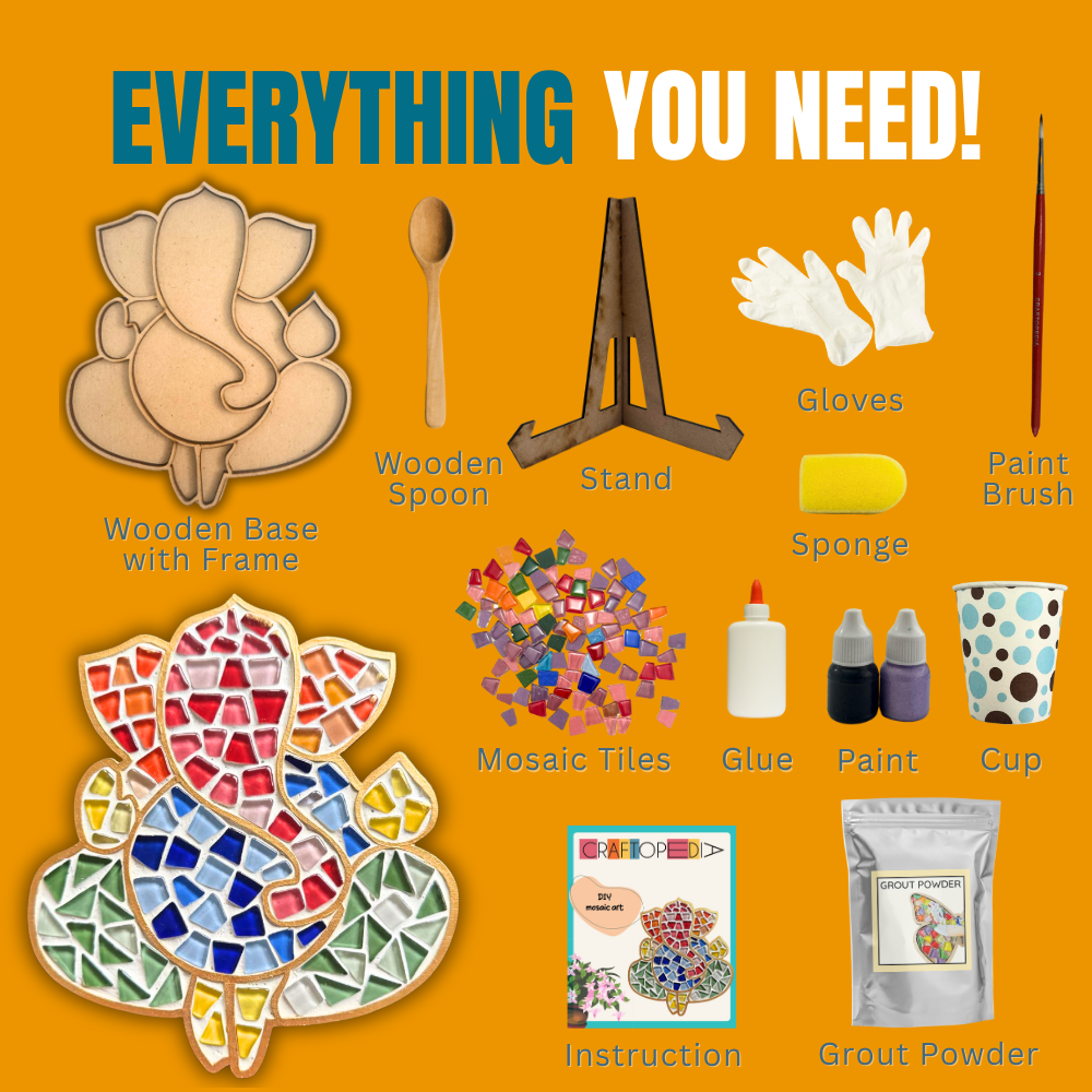 Craftopedia Diy Mosaic Art Kit - Ganesha