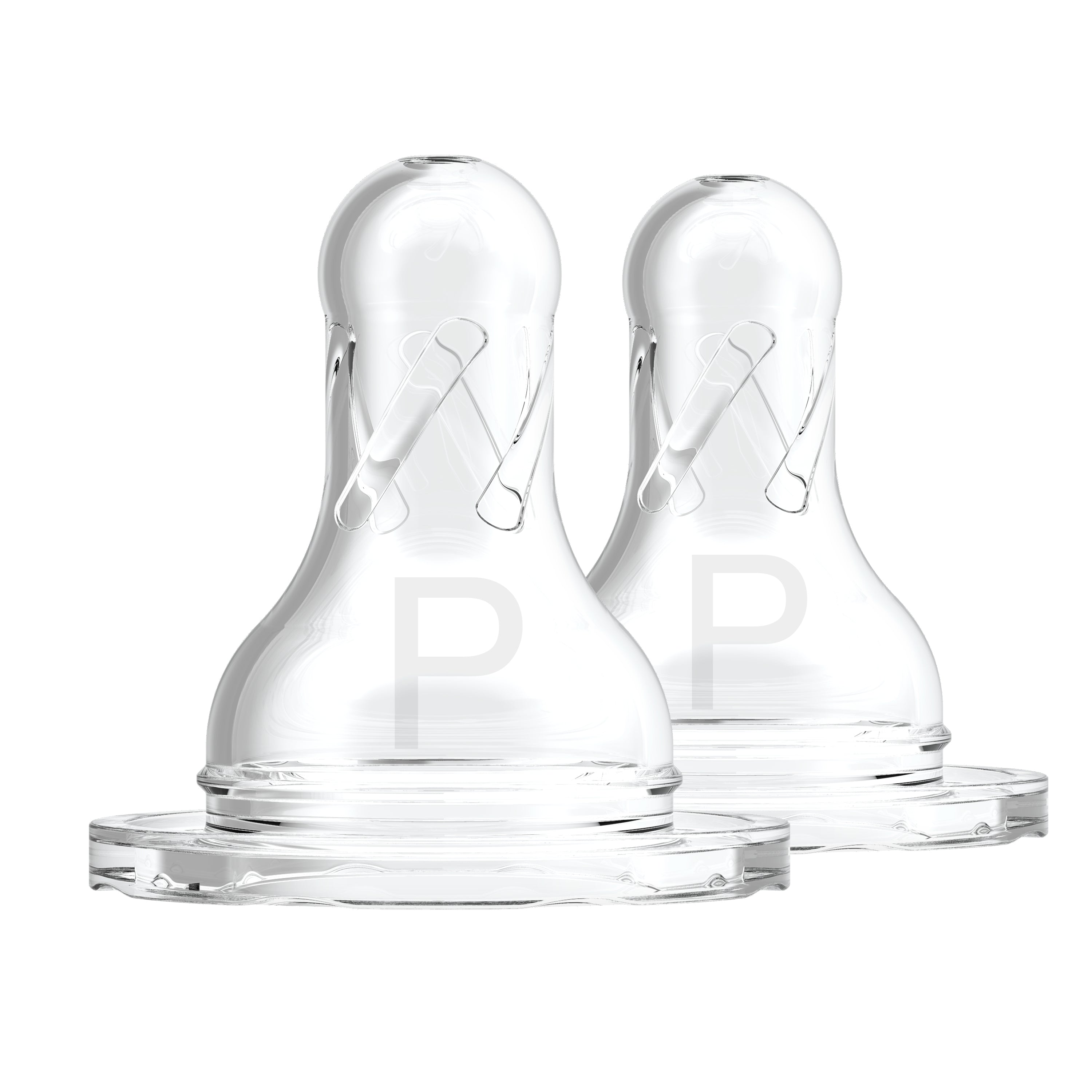 Dr. Brown's Preemie Flow Silicone Narrow Nipple, 2-Pack Transparent Birth+ to 3M