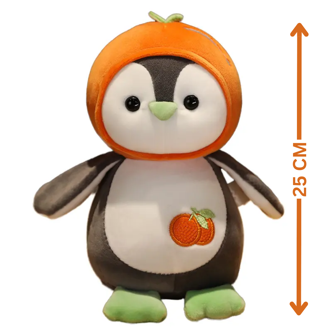 CuddleNest Fruit Penguin Soft Toy 25 cm | Adorable Plush Toy for Kids | Perfect Stuffed Gift for Girls & Boys