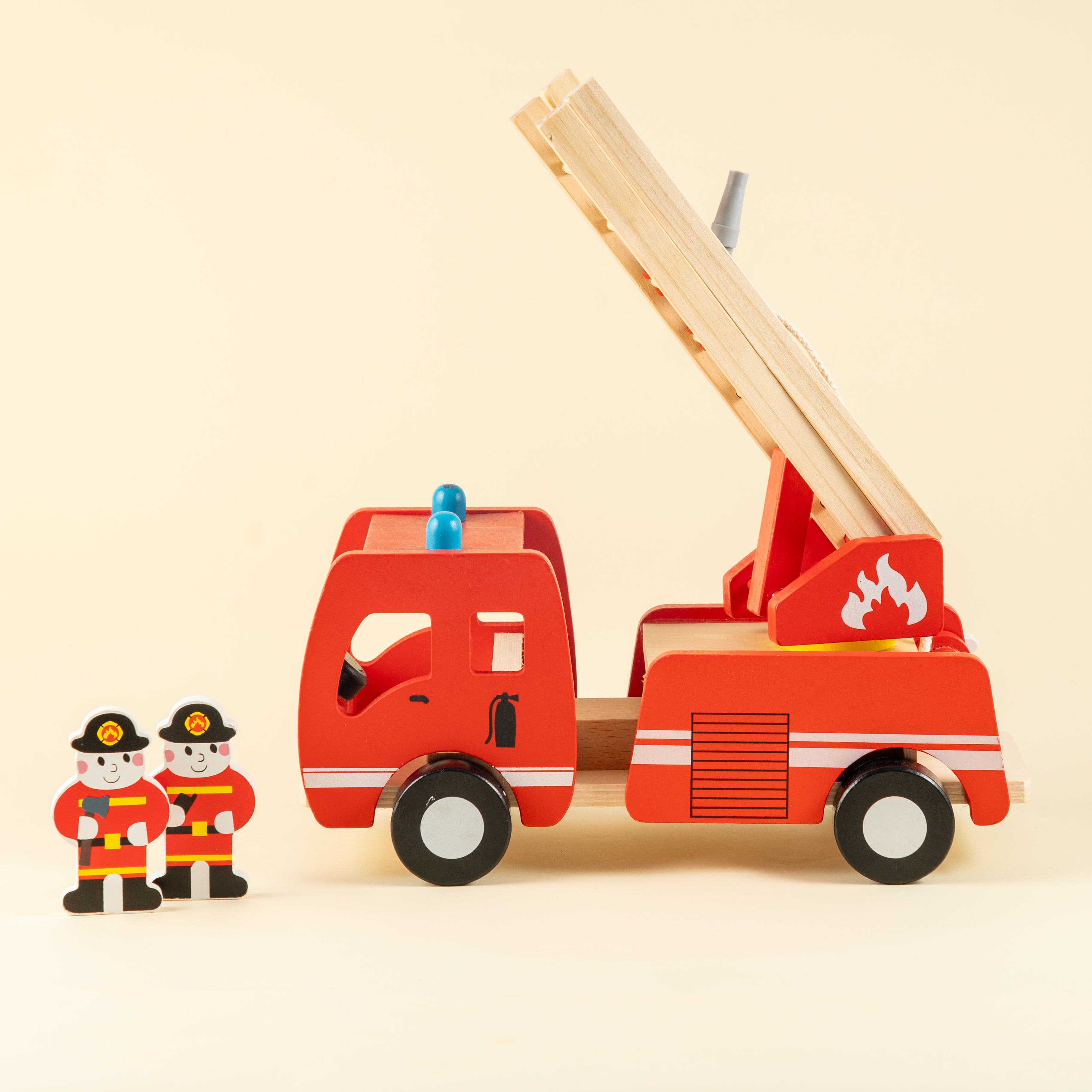 Playbox Wooden Red Firetruck Marshall's Vehicle Toy For Children & Kids