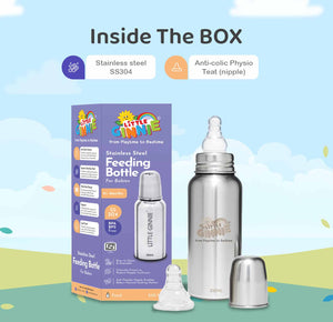 Little Ginnie Stainless Steel Feeding Bottle - The Mom Store