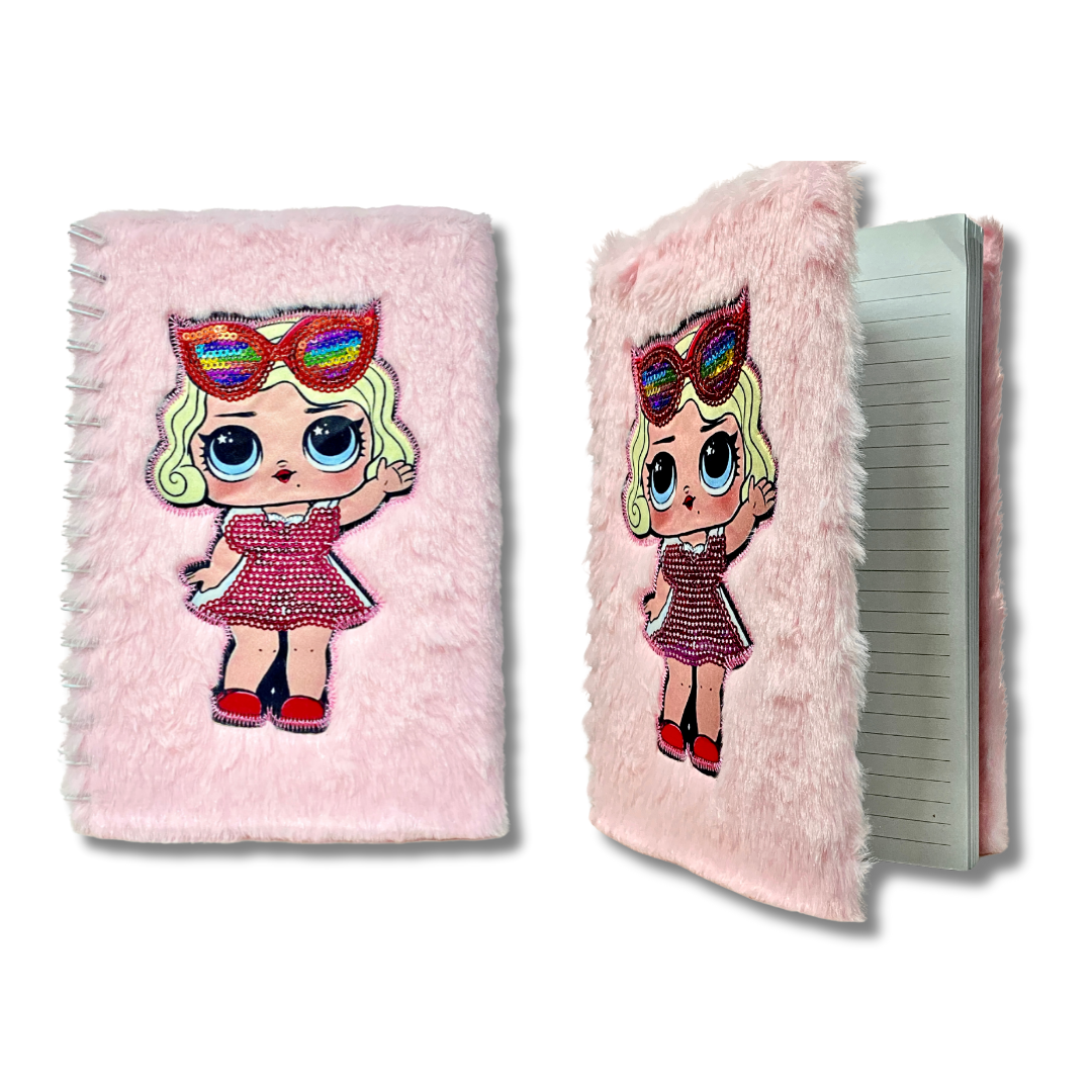 CuddleNest Cute Girl Fur Diary for Girls