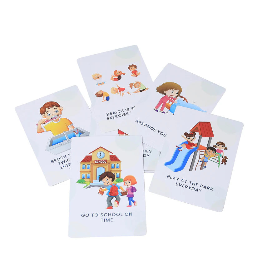 PiK A BOO Good Habits Flash Cards | Early Learning for Toddlers & Kids