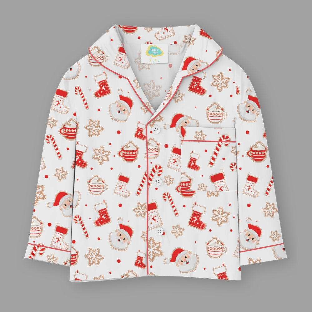 Fancy Fluff Christmas Cotton Night Suit  -  Ho Ho Ho